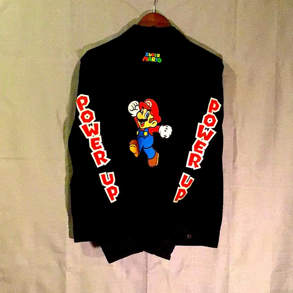 Levi’s Super Mario “POWER UP” Jean Jacket (Black).
